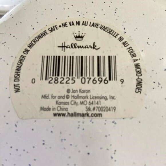 Hallmark Metal Bowls 3 Apple Picking Basket White Silver Red Jan Karon - Picture 5 of 5